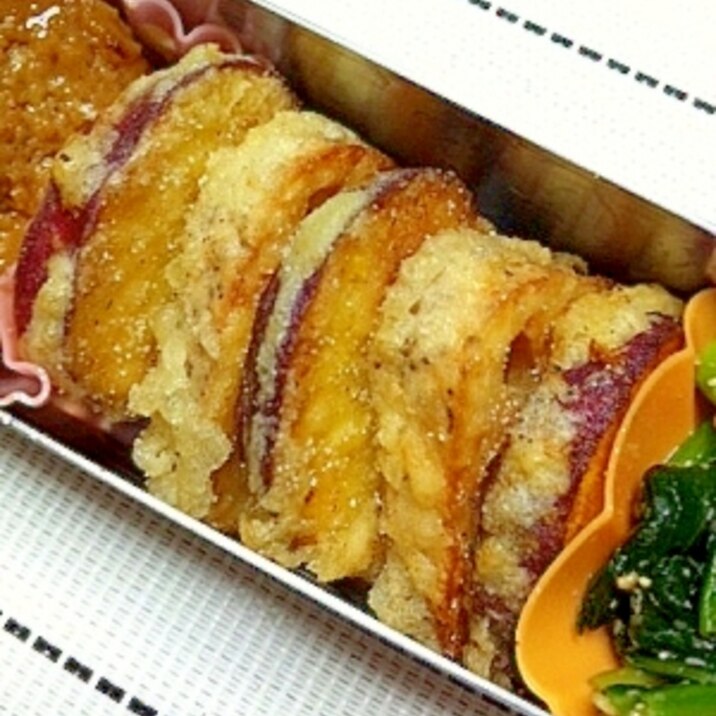 お弁当にも♪レンコンとさつま芋の天ぷら☆